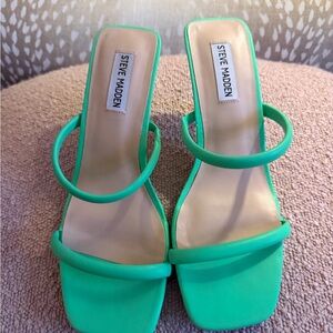 Steve Madden Vibrant Green Heeled Sandals